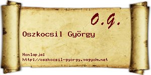 Oszkocsil György névjegykártya