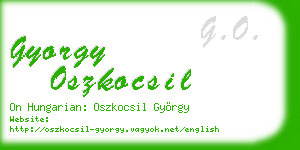 gyorgy oszkocsil business card